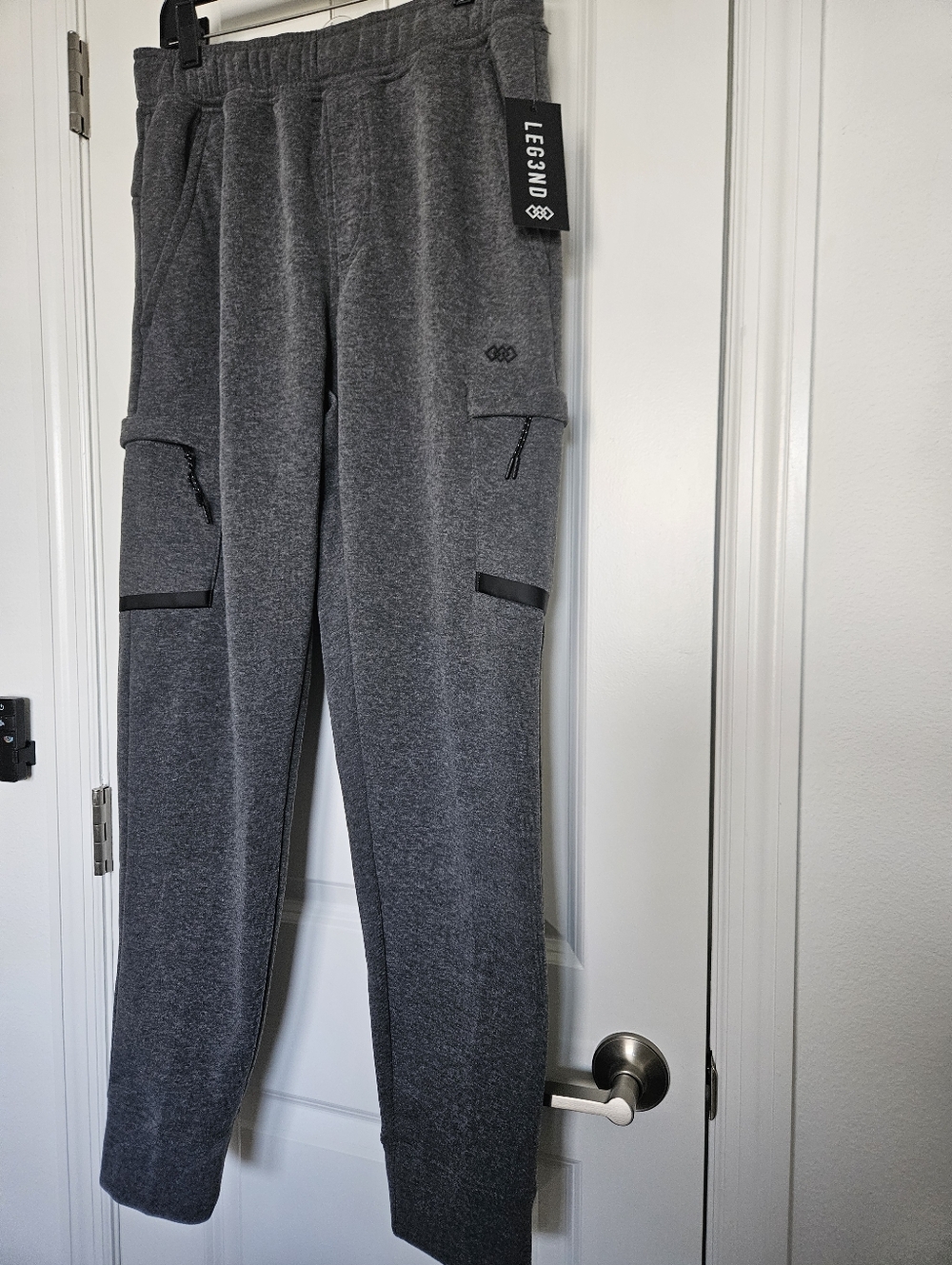 NWT Men's LEG3ND Charcoal Heather Fleece Jogger Pants Size Small